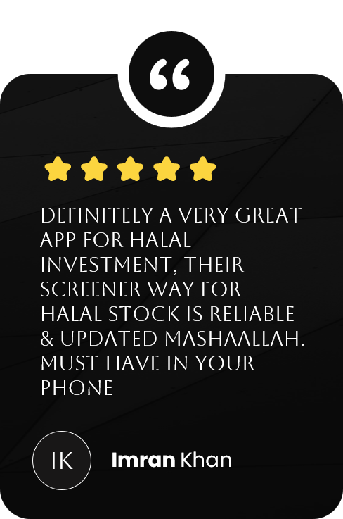 Imran's Review for IslamicStock App on Google Play