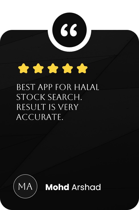 Mohd Arshad's Review for IslamicStock App on Google Play