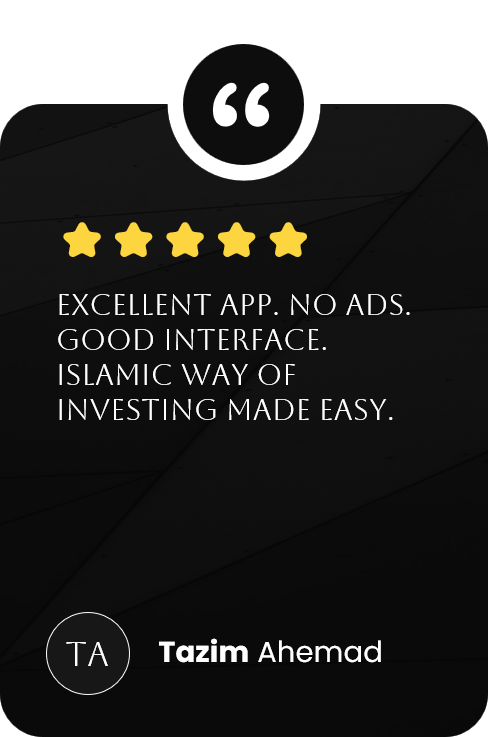 Tazim's Review for IslamicStock App on Google Play